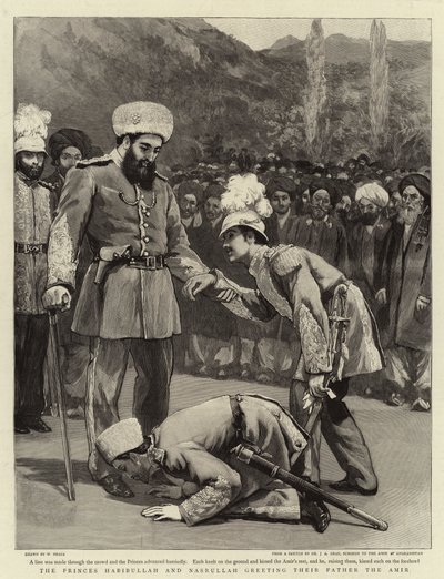 I principi Habibullah e Nasrullah salutano il loro padre l