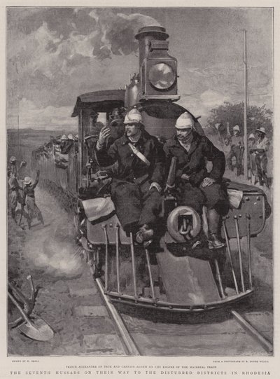 I Settimi Ussari in viaggio verso il distretto disturbato in Rhodesia da William Small