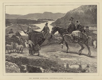 Le Highlands occidentali, Connemara, andando al mercato da William Small