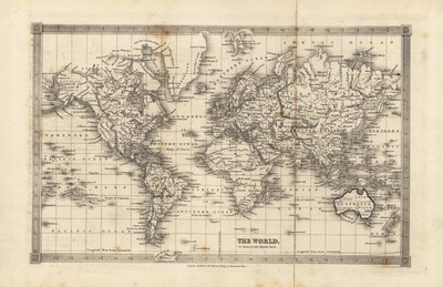 Mappa del Mondo da William Smellie