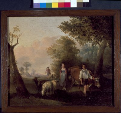 Paesaggio con bovini e pecore da William Snr. (follower of) Shayer
