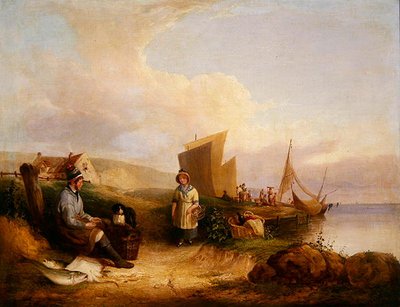Scena Costiera con Pescatori da William Snr. Shayer