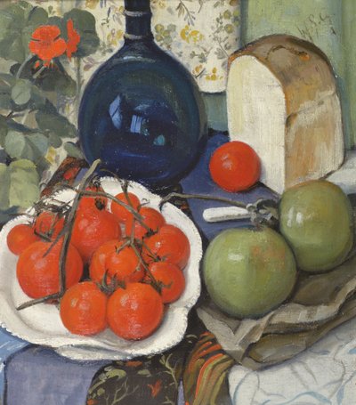 Natura morta con pomodori e mele da William Somerville Shanks