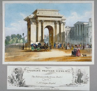 Hyde Park Corner, Londra, c1835 da William Spooner