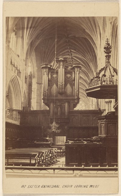 Cattedrale di Exeter, coro che guarda a ovest. da William Spreat
