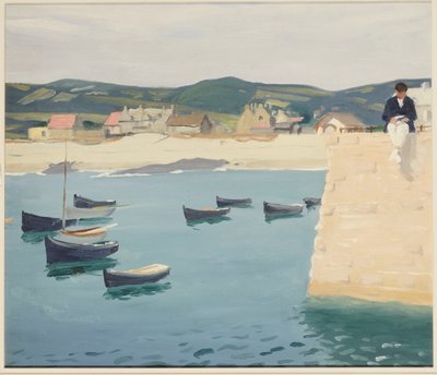 Ragazzo che Legge sul Bordo di un Porto da William Strang
