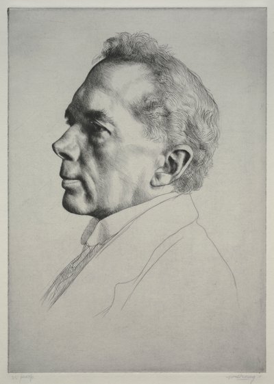 Campbell Dodgson, profilo a sinistra da William Strang