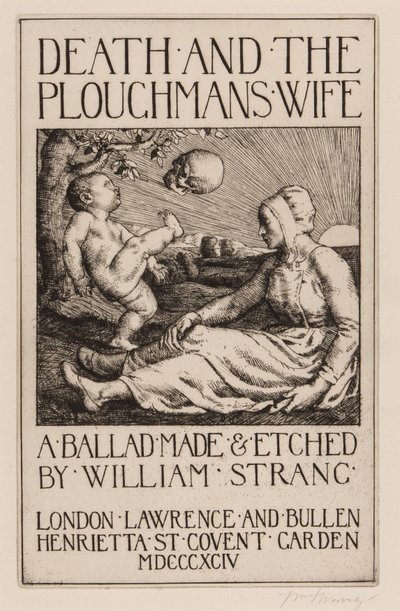 La morte e la moglie del contadino, 1892 da William Strang
