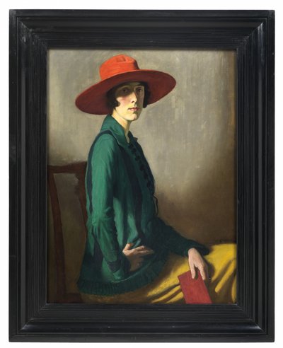 Signora con cappello rosso da William Strang