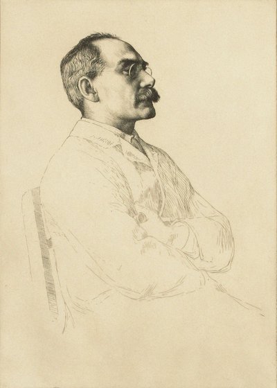 Ritratto di Rudyard Kipling da William Strang