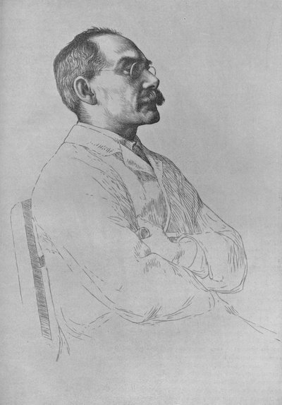 Ritratto di Rudyard Kipling da William Strang