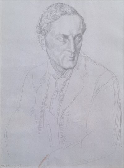 Ritratto di Sir Henry John Newbolt (1862-1938) poeta da William Strang