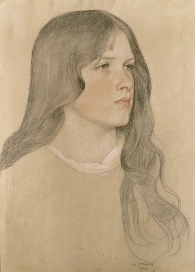 Ritratto di una ragazza, 1904 da William Strang