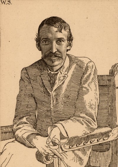 Robert Louis Balfour Stevenson (1850-1894) autore scozzese da William Strang