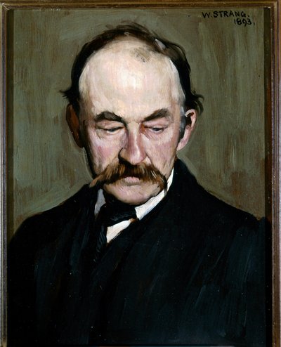 Thomas HARDY , Ritratto 1893 (olio su tavola) da William Strang