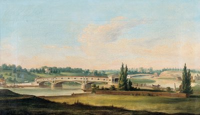 Veduta di un ponte sul fiume Schuylkill da William Strickland