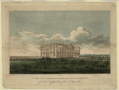 Veduta della Casa Bianca nella città di Washington dopo l
