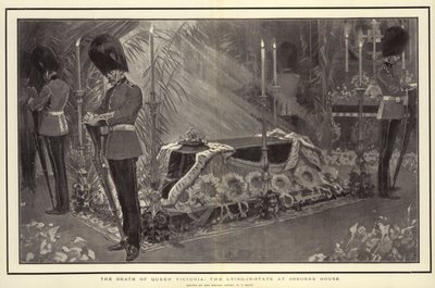 La morte della Regina Vittoria, la camera ardente a Osborne House da William T. Maud