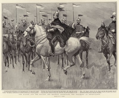 Il Kaiser e i reali, Sua Maestà ispeziona il reggimento a Shorncliffe da William T. Maud