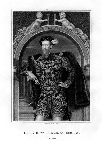 Henry Howard, Conte di Surrey, aristocratico e poeta inglese da William Thomas Fry