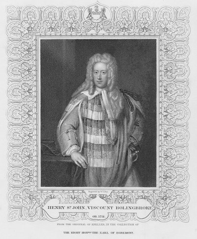 Ritratto di Henry St. John Visconte Bolingbroke da William Thomas Fry