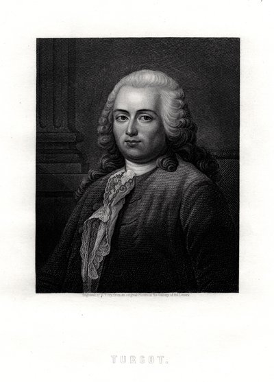 Turgot, statista ed economista francese, XIX secolo da William Thomas Fry
