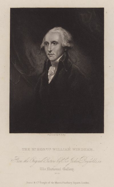 William Windham, politico Whig inglese da William Thomas Fry