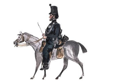 Dr S della Rifle Brigade, in marcia (disegno) da William Thomas Markham