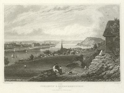 Coblenza ed Ehrenbreitstein da William Tombleson
