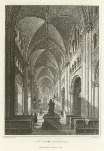 Interno della cattedrale di Bonn da William Tombleson
