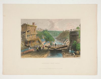 Lockport, Canale Erie, illustrazione per Nathaniel Parker Willis da William Tombleson