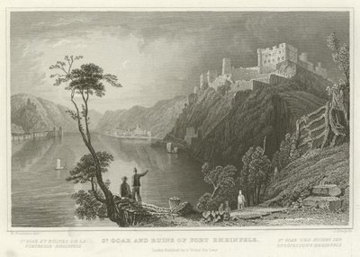 San Goar e le rovine del Forte Rheinfels da William Tombleson