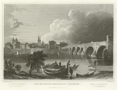 Il ponte della Mosella a Coblenza da William Tombleson