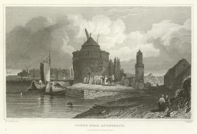 Torre vicino ad Andernach da William Tombleson