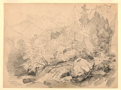 Paesaggio, Stechelberg, Lauterbrunnen, Svizzera da William Trost Richards