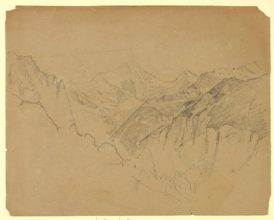 Studio di paesaggio, Lauterbrunnen, Svizzera da William Trost Richards