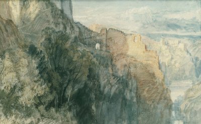 Castello Katz con vista su Castello Rheinfels da Joseph Mallord William Turner