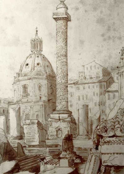 La colonna di Traiano a Roma da Joseph Mallord William Turner