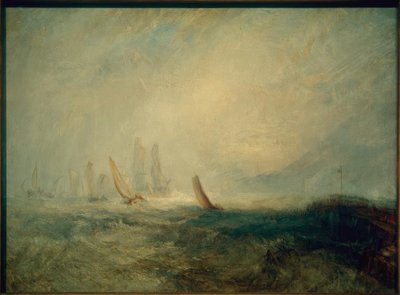 Barche da pesca che portano una nave disabile nel porto di Ruysdael da Joseph Mallord William Turner