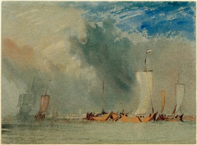 Vicino a Nantes: Barche sulla Loira in una raffica di vento da Joseph Mallord William Turner