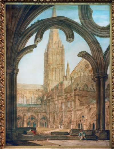 Vista sud dal chiostro, Cattedrale di Salisbury da Joseph Mallord William Turner