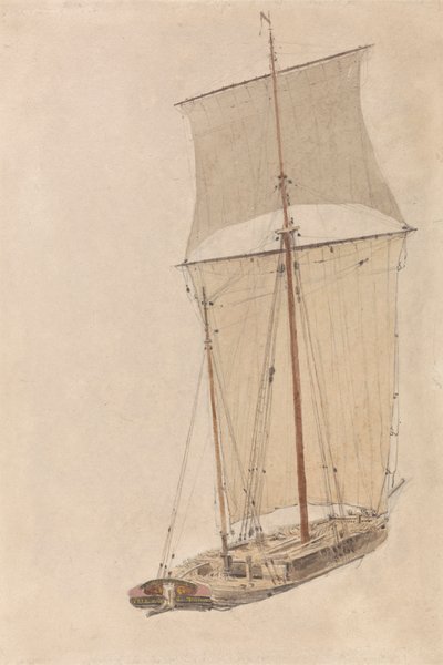 La Nave "Friend" a Vela a Upton-on-Severn da William Turner of Oxford