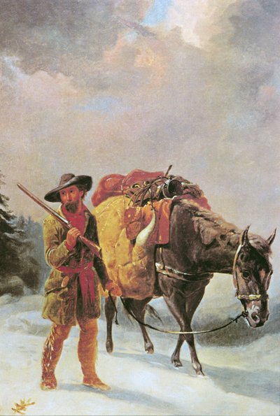 Cacciatore di pellicce che attraversa le montagne da William Tylee Ranney