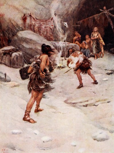 Uomo preistorico da William W. (after) Collins