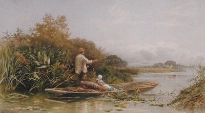 Pescatori di anguille sul Tamigi, c.1870 da William W. Gosling