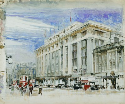 Progetto prospettico per Derry e Toms, Kensington High Street da William Walcot