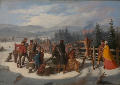 Scene dai pionieri di Cooper, Deerslayer alla gara di tiro da William Walcutt