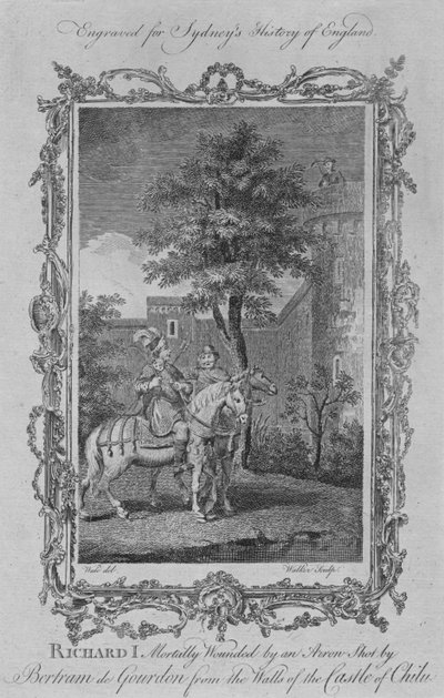 Riccardo I ferito mortalmente da una freccia scoccata da Bertram de Gourdon dalle mura del castello di C da William Walker
