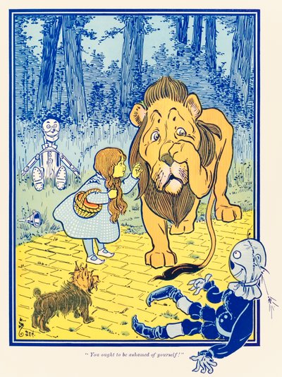 "Dovresti vergognarti di te stesso!" da "Il meraviglioso mago di Oz" di L. Frank Baum da William Wallace Denslow