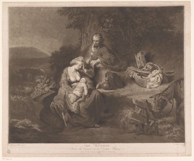 Riposo durante la fuga in Egitto da William Ward